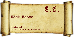Röck Bence névjegykártya